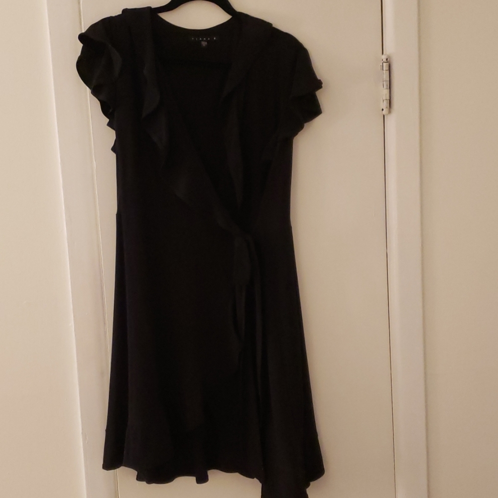 Black wrap dress